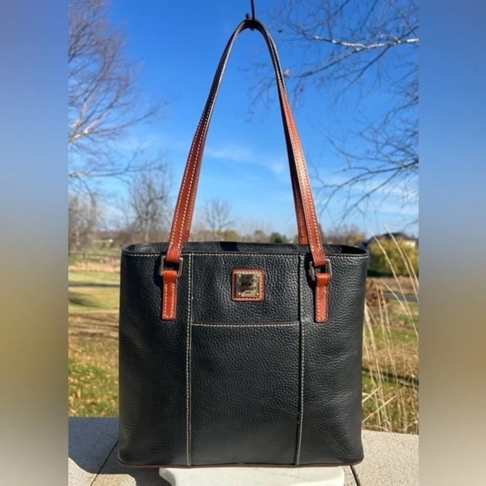 Dooney & Bourke Small Lexington Tote Black Pebbled Leather EUC